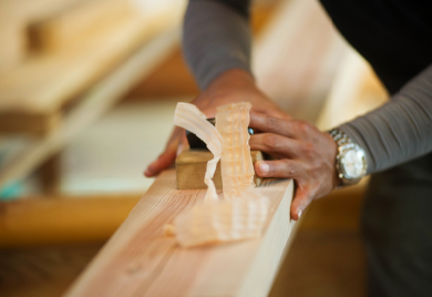 木材の選定、加工、乾燥