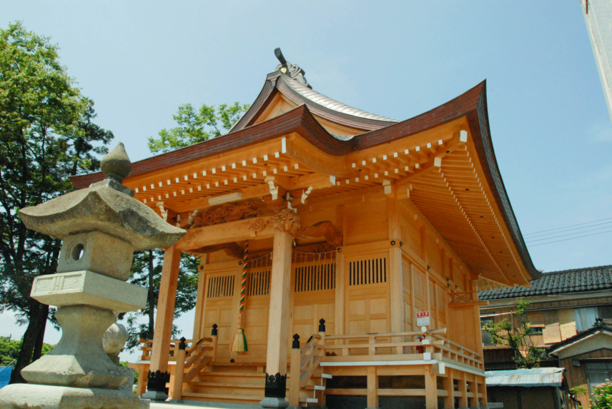 野中才諏訪神社再建工事