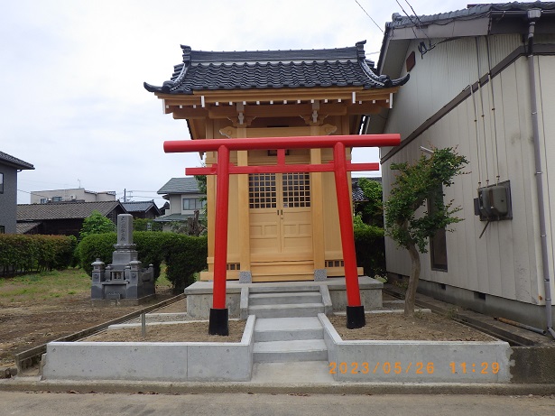 燕市中央通五の三自治会　稲荷神社改築工事