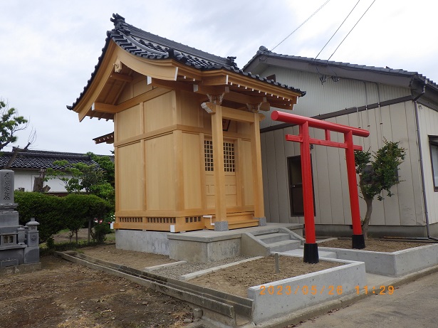 燕市中央通五の三自治会　稲荷神社改築工事