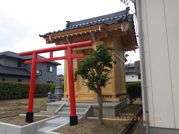 燕市中央通五の三自治会　稲荷神社改築工事